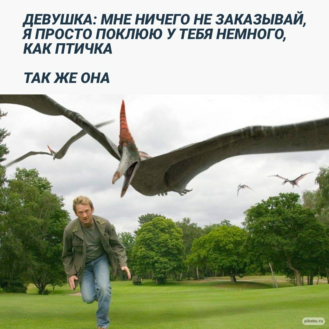 ДЕВУШКА МНЕ НИЧЕГО НЕ ЗАКАЗЫВАЙ Я ПРОСТО ПОКЛЮЮ У ТЕБЯ НЕМНОГО КАК ПТИЧКА ТАК ЖЕ ОНА