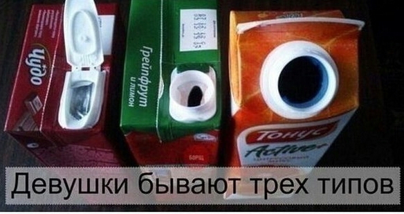 Девушки бываюттре типов