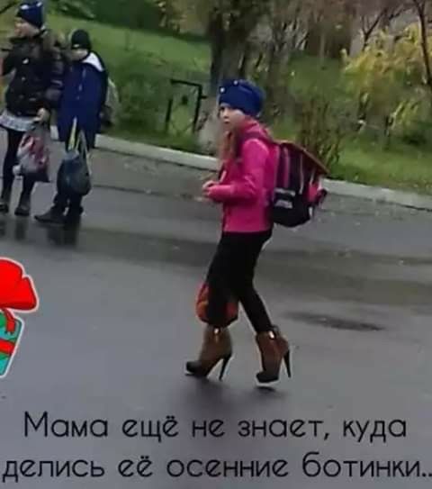 Момо ещё н знает куда делись её осенние ботинки
