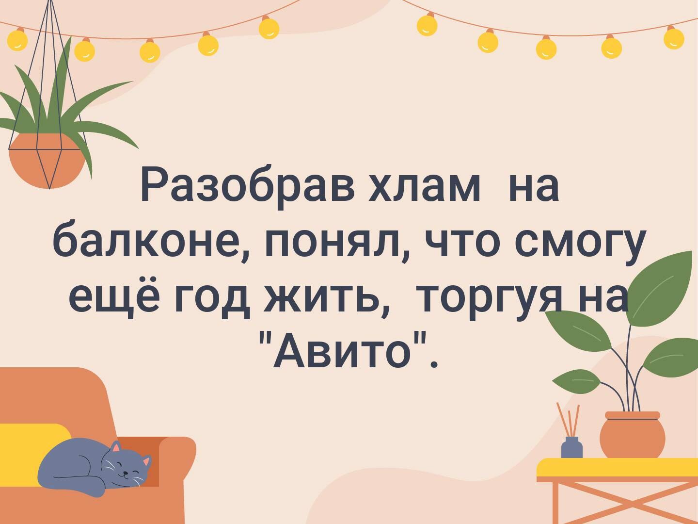 Разобрав хлам на балконе понял что смогу ещё год жить торгу н Авито