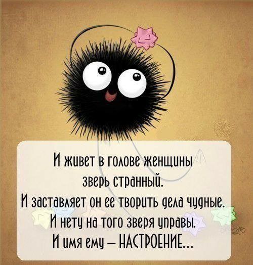Иживет в говове женщины зверь странный И заставряет он ее творить рева чцрные И нетц на того зверя цправы И имя емц ЦАП0ЕНИЕ