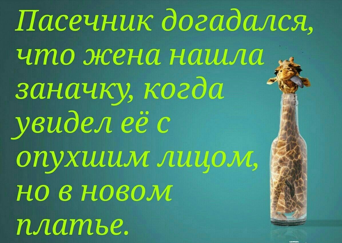 Пасечник догадался что жена нашла ___ заначку когда увидел её с опухшим лицом но в новом платье