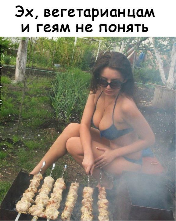 Эх вегетарианцем _ _и геям не понять