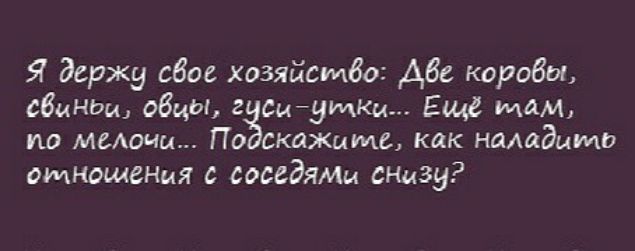 Я держу сбое хозяйство Абв коробки овцы обцьь г сидиц Еще мам по мгшим По скаЖимс как наладцмо омнощеНмя сосеЭЯМм СНмЗу