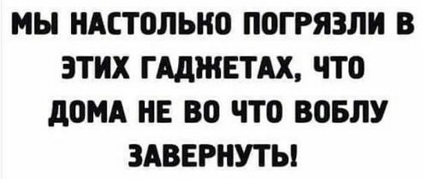 МЫ НАСТОЛЫЮ ПОГРЯЗЛИ В ЭТИХ ГАДЖЕТАХ что 110 НЕ ВВ ЧТО ВОБЛУ ЗАВЕРНУТЬ