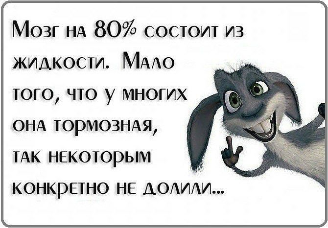 Мозг НА 80 состоит из жидкости МААО того что у многих ОНА тормознж тАк некоторым КОНКРЕТНО НЕ АОИАИ