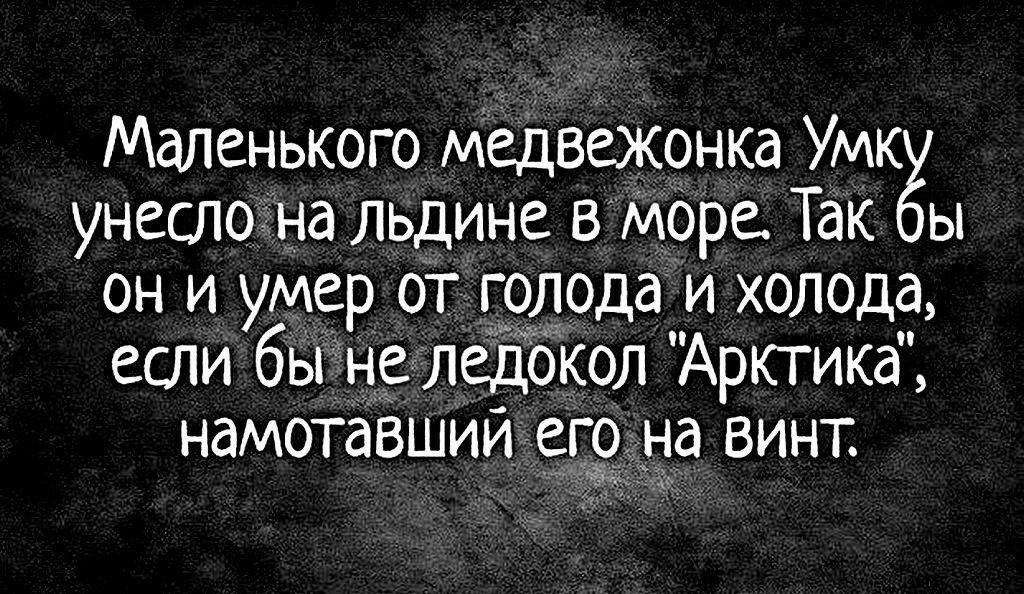 Маленького медвежрнка Умк унеспоёіна льдине вМфре Так ы он и_ умер от я_3_1_3__дг1 и холода если быёнёёледбіюл Арктика намотавший_г дна винт