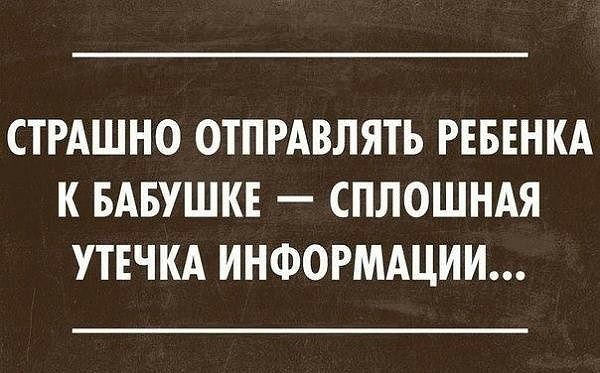 СТРАШНО ОТПРАВЛЯТЬ РЕБЕНКА К БАБУШКЕ СПЛОШНАЯ УТЕЧКА ИНФОРМАЦИИ