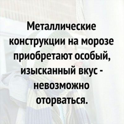 Металлические конструкции на морозе приобретают особый изысканный вкус невозможно оторваться
