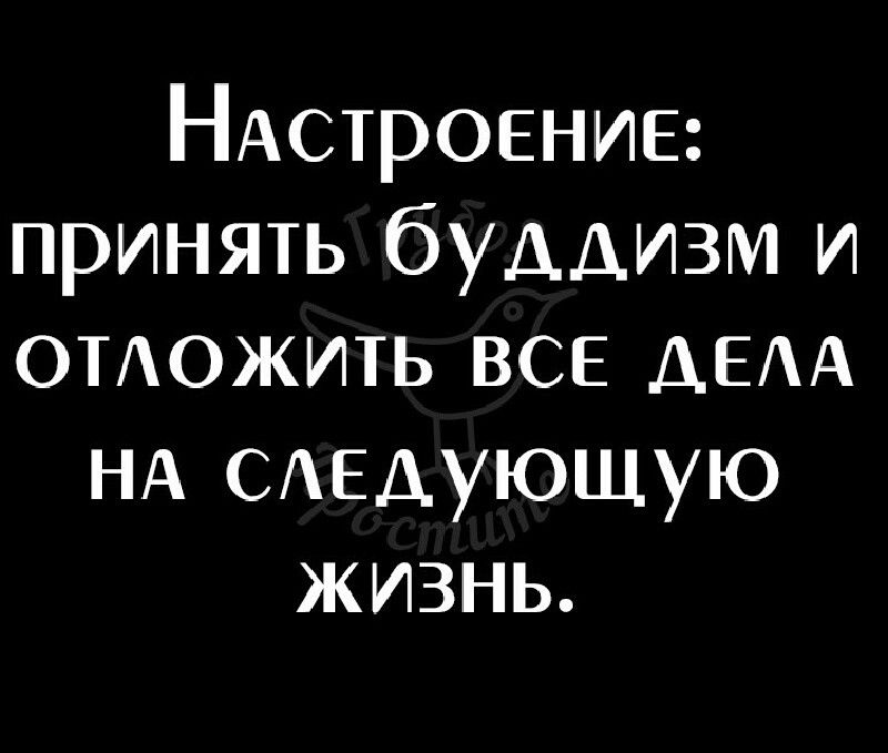 НАСТРОЕНИЕ принять буддизм и отдожить все ДЕАА НА САЕДУЮЩУЮ жизнь