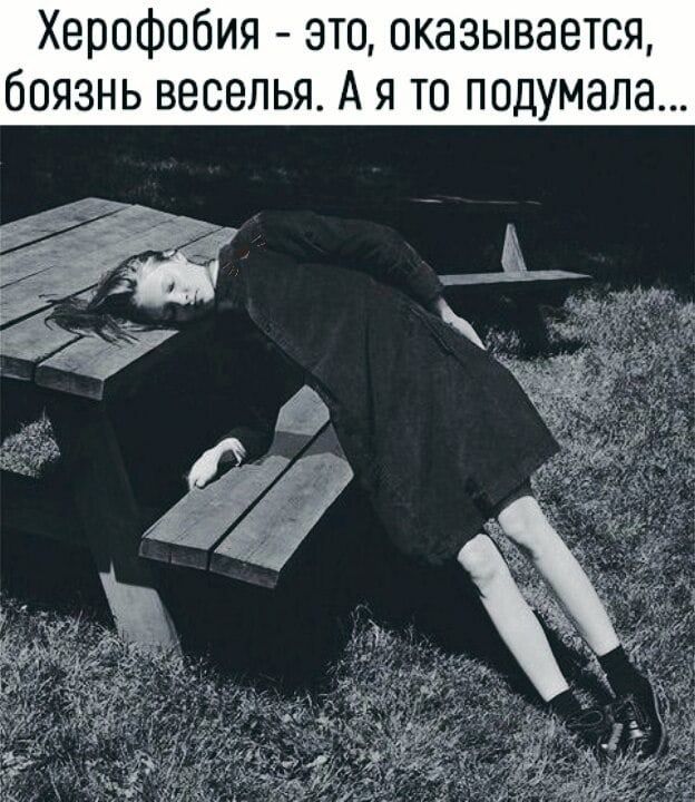 Херофобия это оказывается боязнь веселья А я то подумала