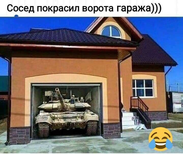Сосед покрасил ворота гаража
