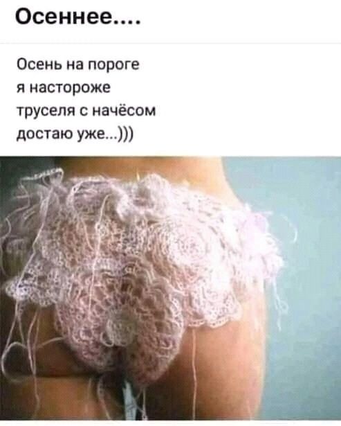 0сеннее Осень на пороге я настороже труселя начёсом достаю уже