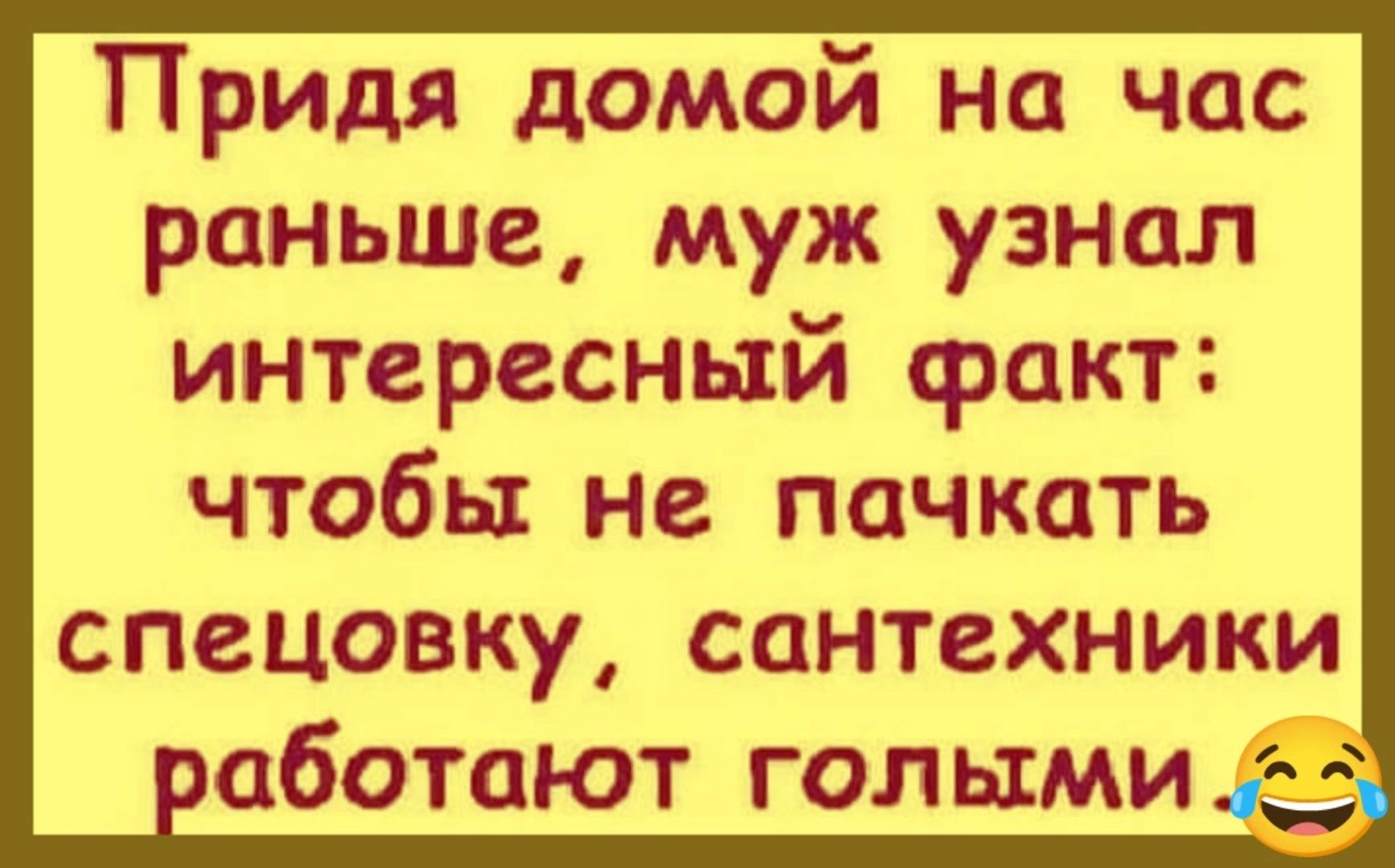 Придя домой на час раньше муж узнал интересный факт чтобы не пачкать спецовку сантехники аботают голыми