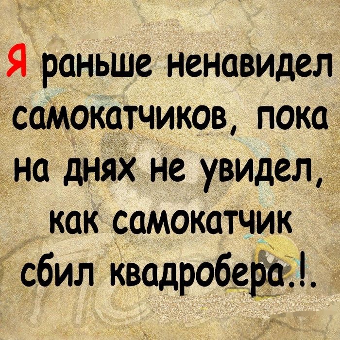 Я раньше ненавидел самокатчиков пока на дняхне увидел как самокатчик сбил квадробера