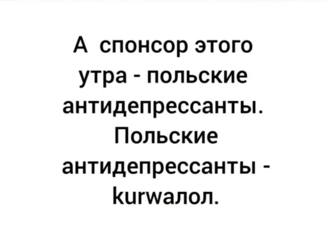 А спонсор этого утра польские антидепрессанты Польские антидепрессанты Кигухалол