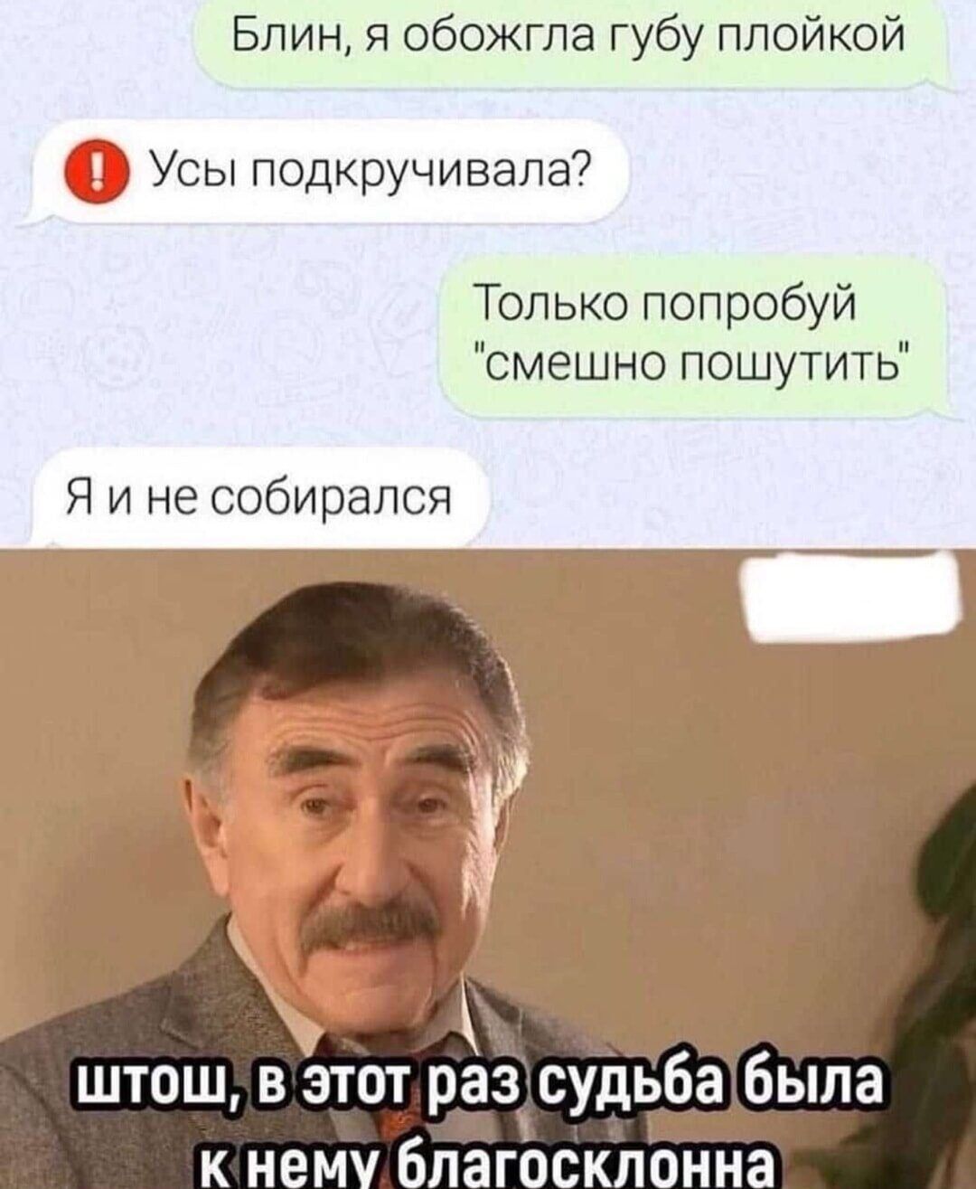 Блин, я обожгла губу плойкой
‼️ Усы подкрашивала?
Только попробуй 