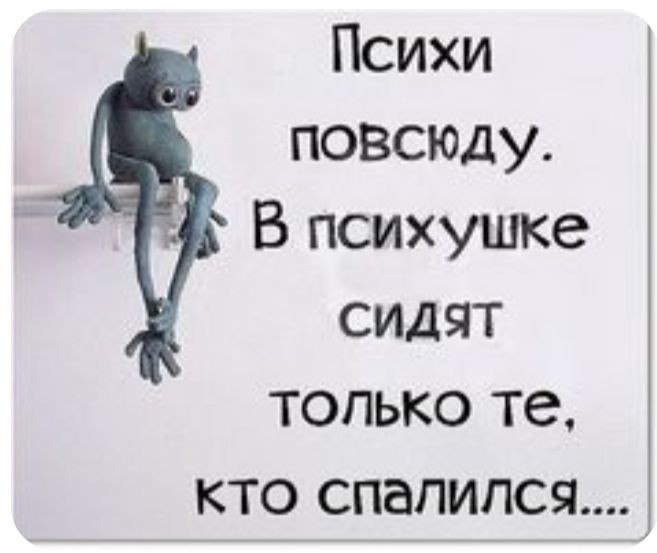 Психи повсюду В психушке сидят только те КТО спалился