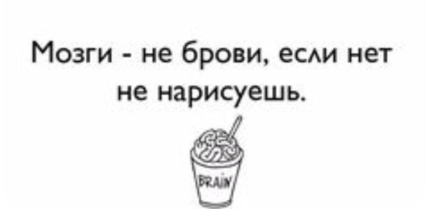 Мозги не брови есди нет не нарисуешь