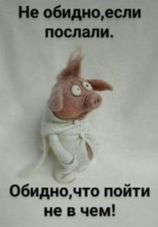 Не обидноесли послали Обидно что пойти не в чем