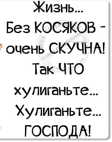 Жизнь Без КОСЯКОВ Роцень СКУЧНА Так ЧТО хупиганьте Хупиганьте ГОСПОДА
