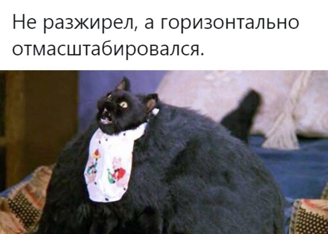 Не разжирел а горизонтально отмасштабировался