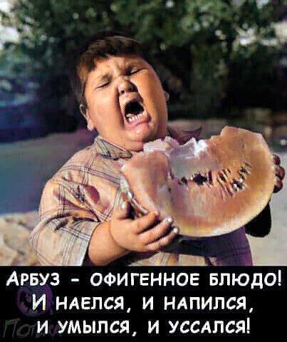 АРБУЗ офигенное БПЮДО И нмглся и ндпился и умылся и уссяпся