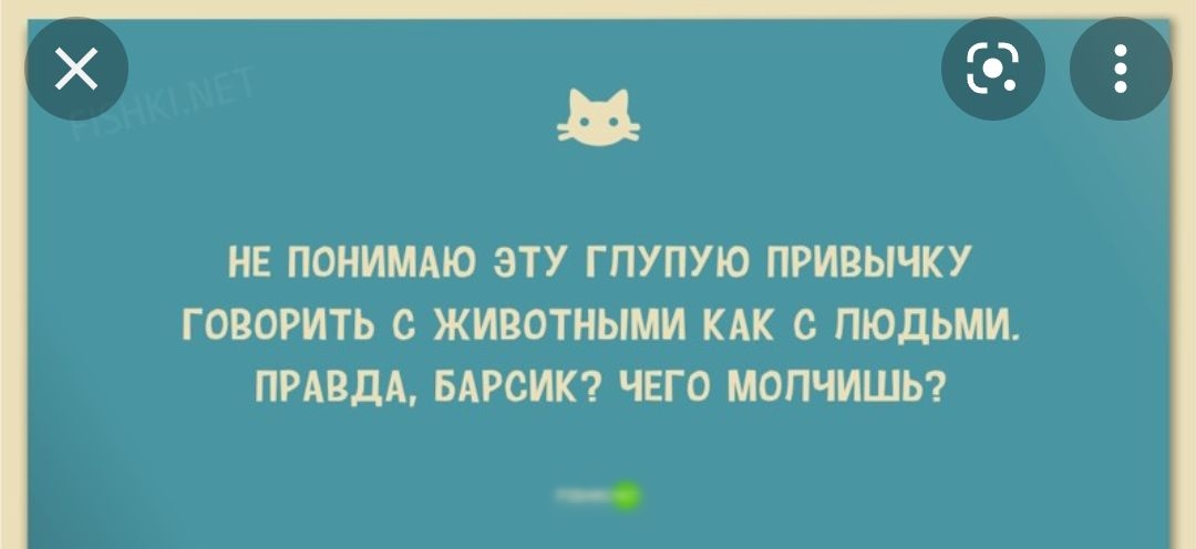 Х О 3 НЕ ПОНИМАЮ ЭТУ ГПУПУЮ ПРИВЫЧКУ ГОВОРИТЬ с ЖИВОТНЫМИ КАК С ПЮДЬМИ ПРАВДА БАРСИК ЧЕГО МОПЧИШЬ