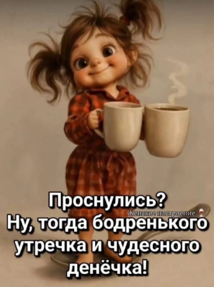 Проснулись? Ну, тогда бодренького утречка и чудесного денёчка!