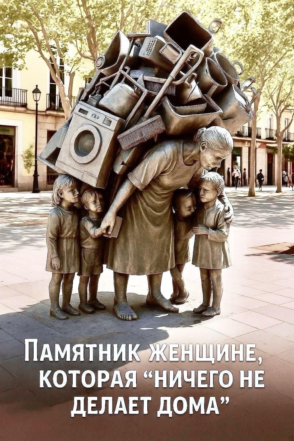 Памятник женщине, которая “ничего не делает дома”
