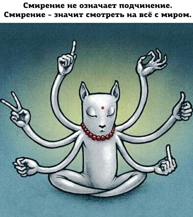 Смирение не означает подчинение Смирение значит смотреть на всё с миром