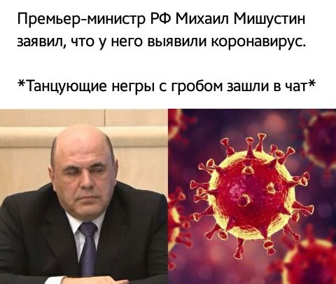 Премьерминистр РФ Михаил Мишусгин заявил что у него выявили коронавирус Танцующие негры гробом зашли в чат