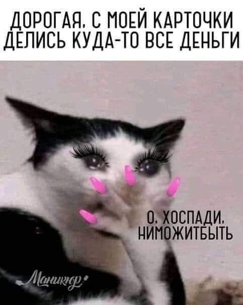 ДОРОГАЯ С МОЕЙ КАРТОЧКИ ДЕЛИСЬ КУДА ТО ВСЕ ДЕНЬГИ ы о НИ чіпспдди п іЖИТБЫТЬ