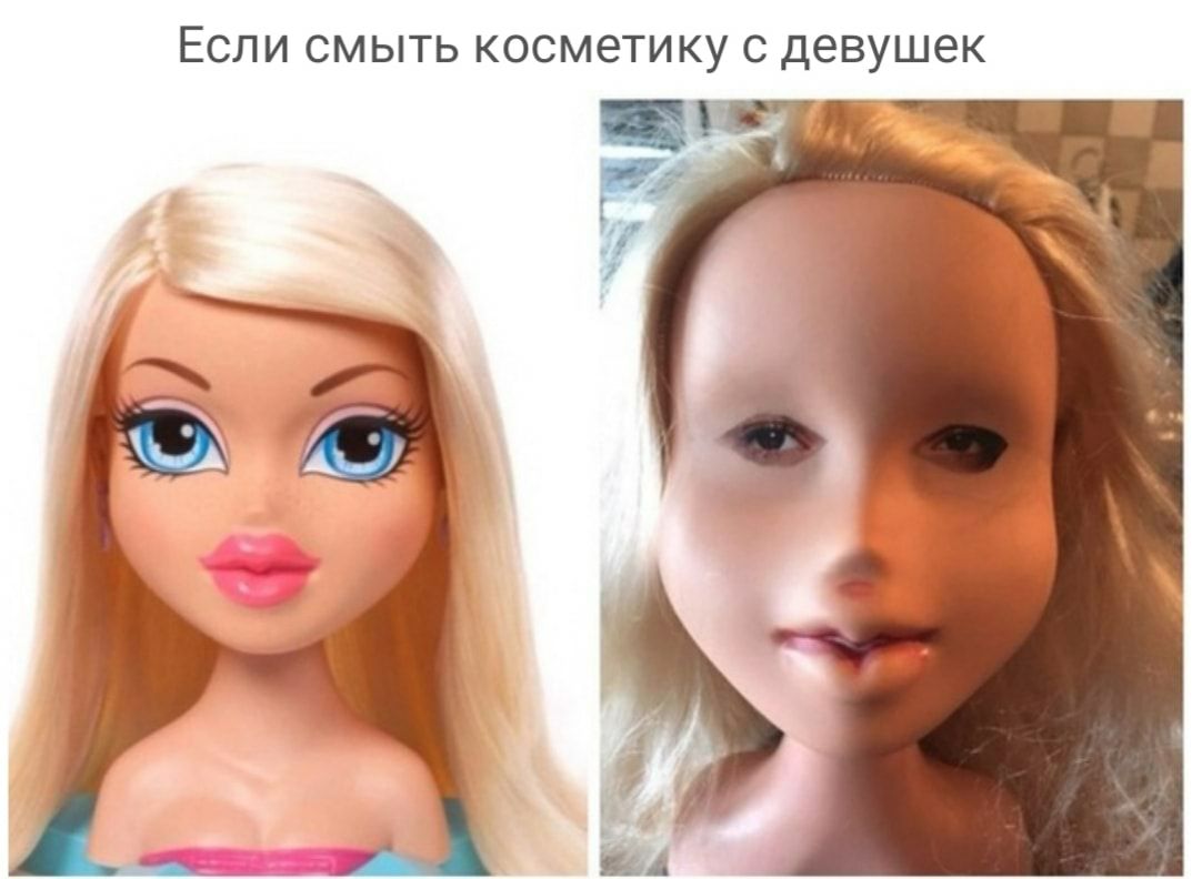 Если смыть косметику 0 девушек с