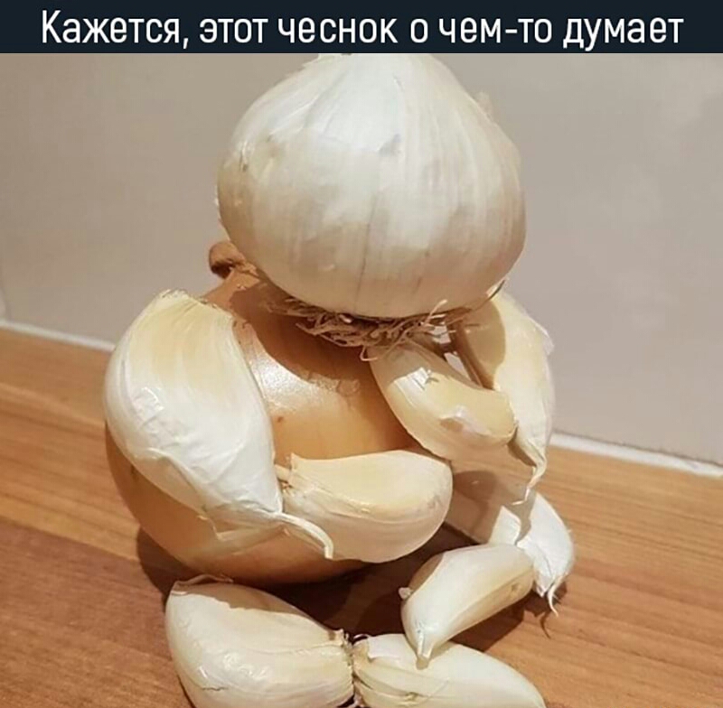 КЭЖВТСЯ ЭТОТ ЧЕСНОК 0 ЧЕМ ТО ДУМЭВТ