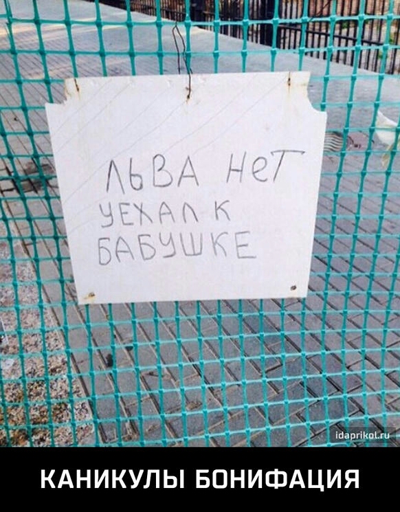 ниш шшшд життігтктшэ ПН к _ КАНИКУЛЫ БОНИФАЦИЯ