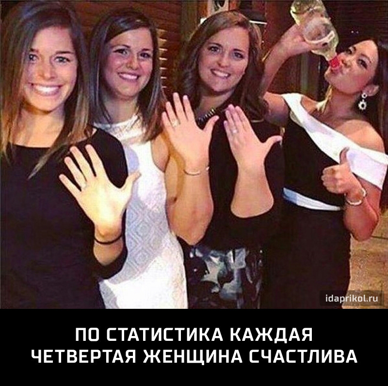 ПО СТАТИСТИКА КАЖДАЯ ЧЕТВЕРТАЯ ЖЕНЩИНА СЧАСТЛИВА
