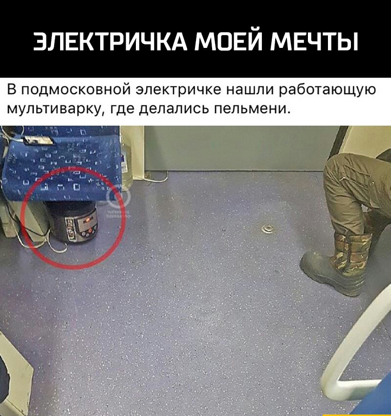 ЭЛЕКТРИЧКА МОЕЙ МЕЧТЫ В ПОДМОСКОВНОЙ электричке НЭШПИ работающую мультиварку где делались ПЭЛЬМЭНИ