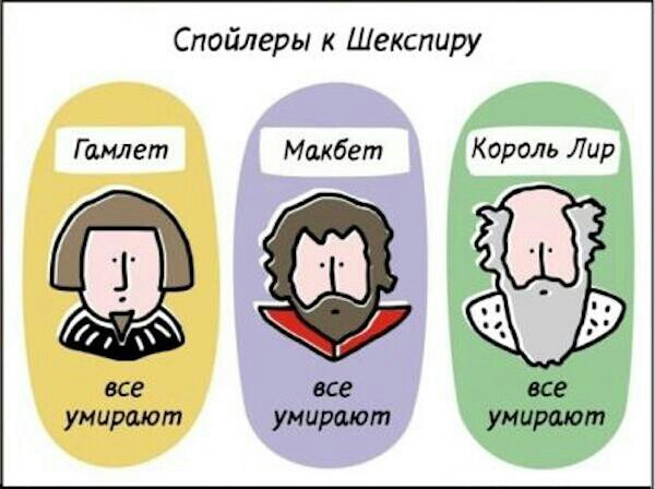 Спойлеры к Шекспиру Г омлет Король Лир Г бд все умирают