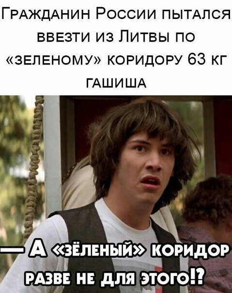 ГРАждАнин России ПЫТАЛСЯ вввзти из Литвы по ЗЕЛЕНОМУ коридору 63 кг ГАШИША Ёлвный коридор РАёв нв для этого _ 1
