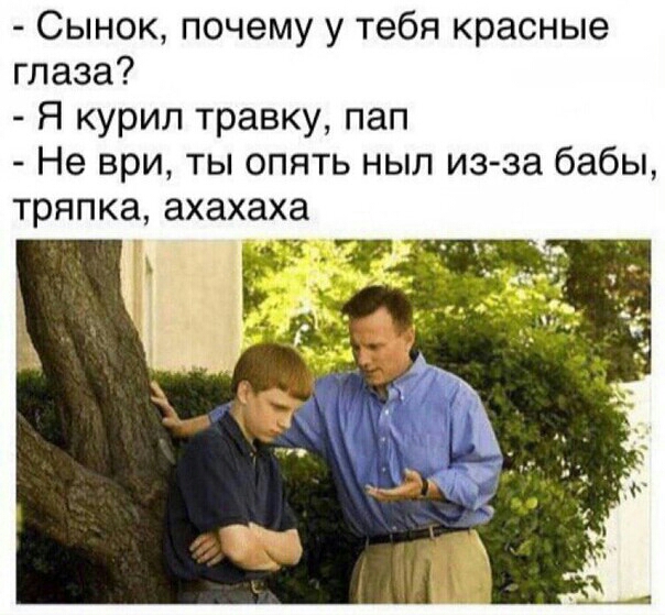 Сынок почему у тебя красные глаза Я куригптравкупап Не ври ты опять ныл из за бабы тряпка ахахаха