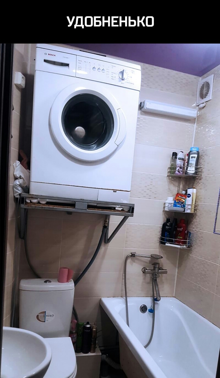 стиральная машина маленькой ванной комнате фото