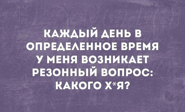 КАЖАЫЙ АЕНЬ в опрвдемгннов время у меня возникцт рнзонный вопрос КАКОГО хяг