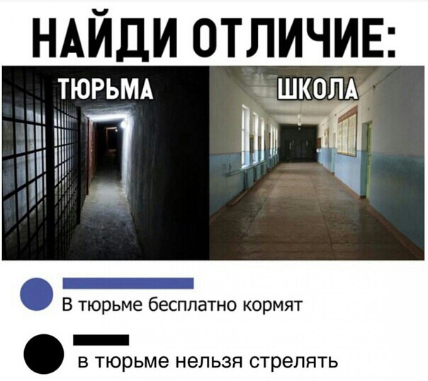 НАЙДИ ОТЛИЧИЕ ТЮРЬМА ЁпШКОЛА и МЁЁ ъ Ч В тюрьме бесплатно кормят _ В тюрьме НЭЛЬЗЯ стрелять