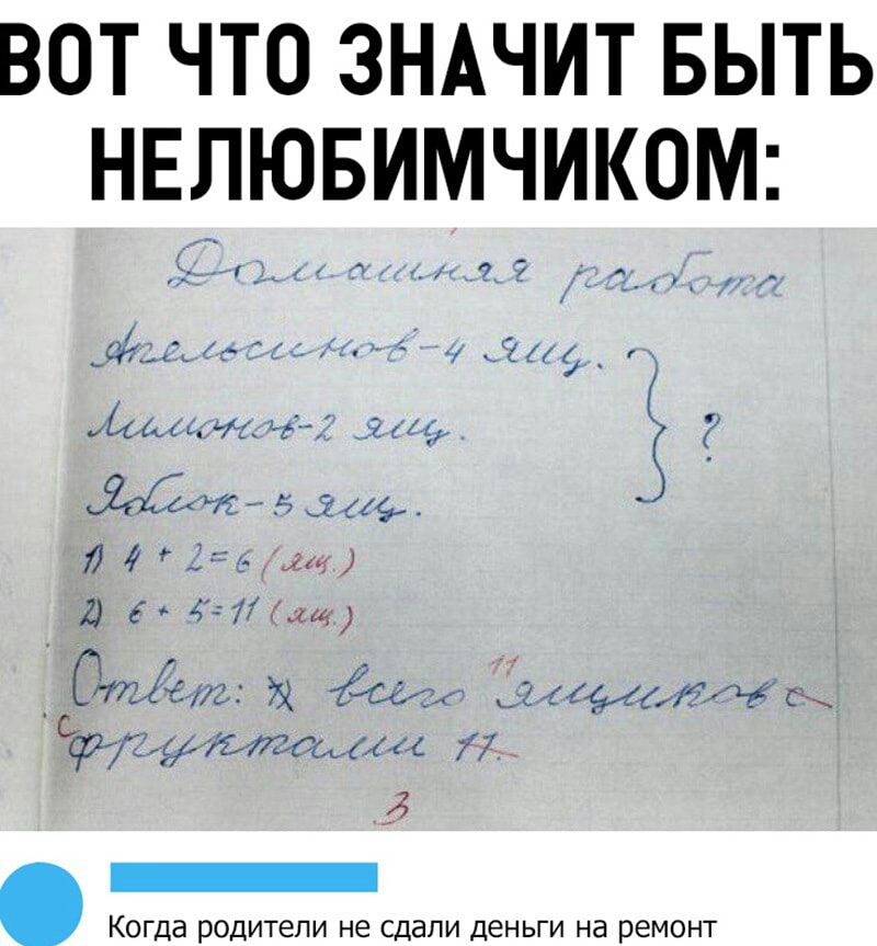ВОТ ЧТО ЗНАЧИТ БЫТЬ НЕЛЮБИМЧИКОМ ___ д77 ЁЁг ф цим _ _ шцтхчь і 17 7 5 19 Я _ 1 47 ЮОтЁхв 752 22694ФЧск Сф7127и6тсыагс 77 и Когда РОДИТЭЛИ не сдали ДЕНЬГИ Нд РЕМОНТ