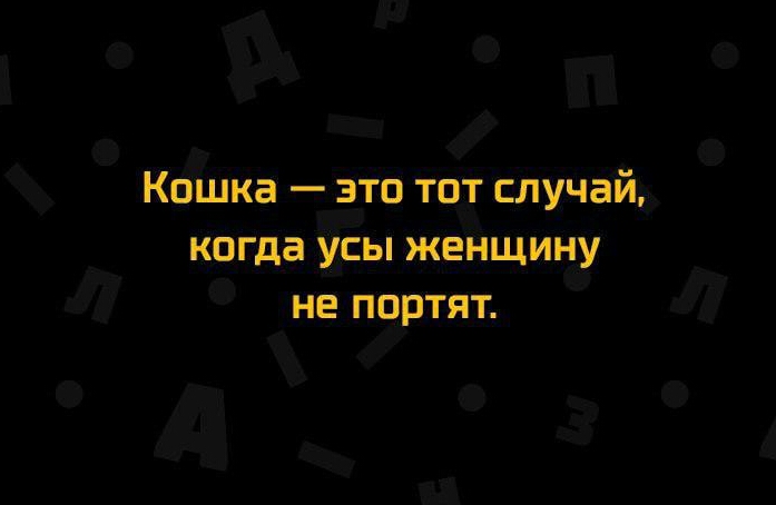 Кошка это тот случай когда у_сы жанщину не портят