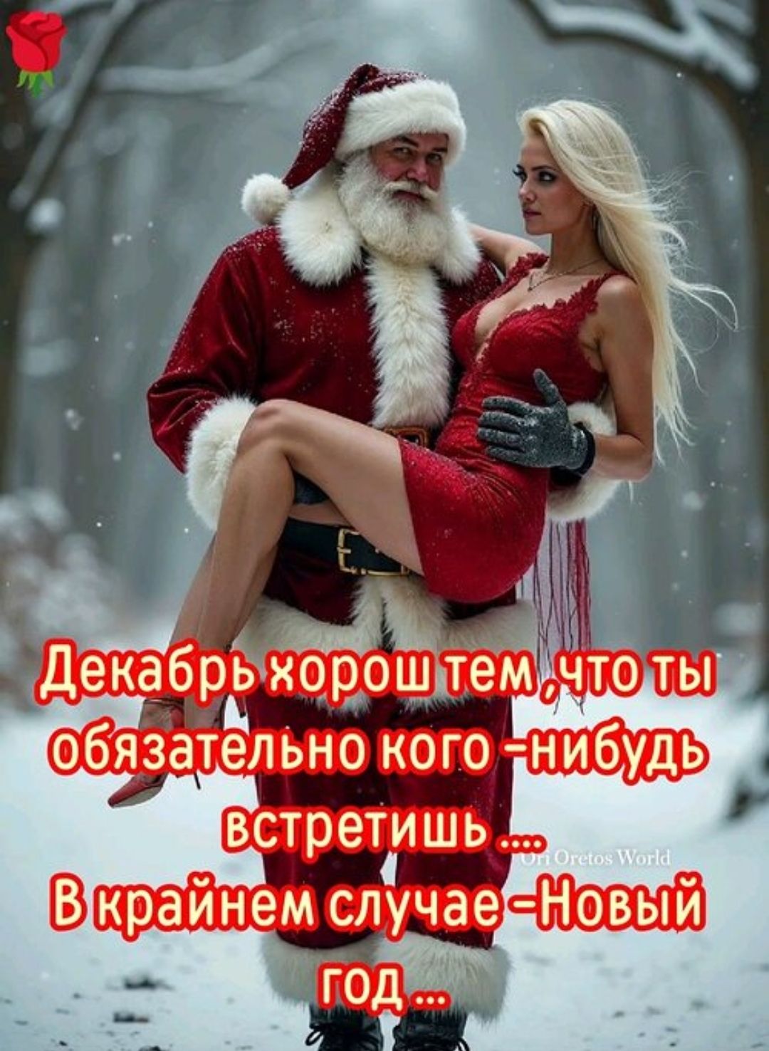 Декабрь хорош тем, что ты обязательно кого - нибудь встретишь ... В крайнем случае - Новый год ...