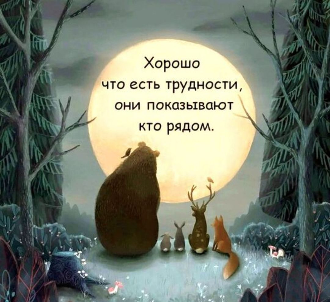 Хорошо что есть трудности, они показывают кто рядом.