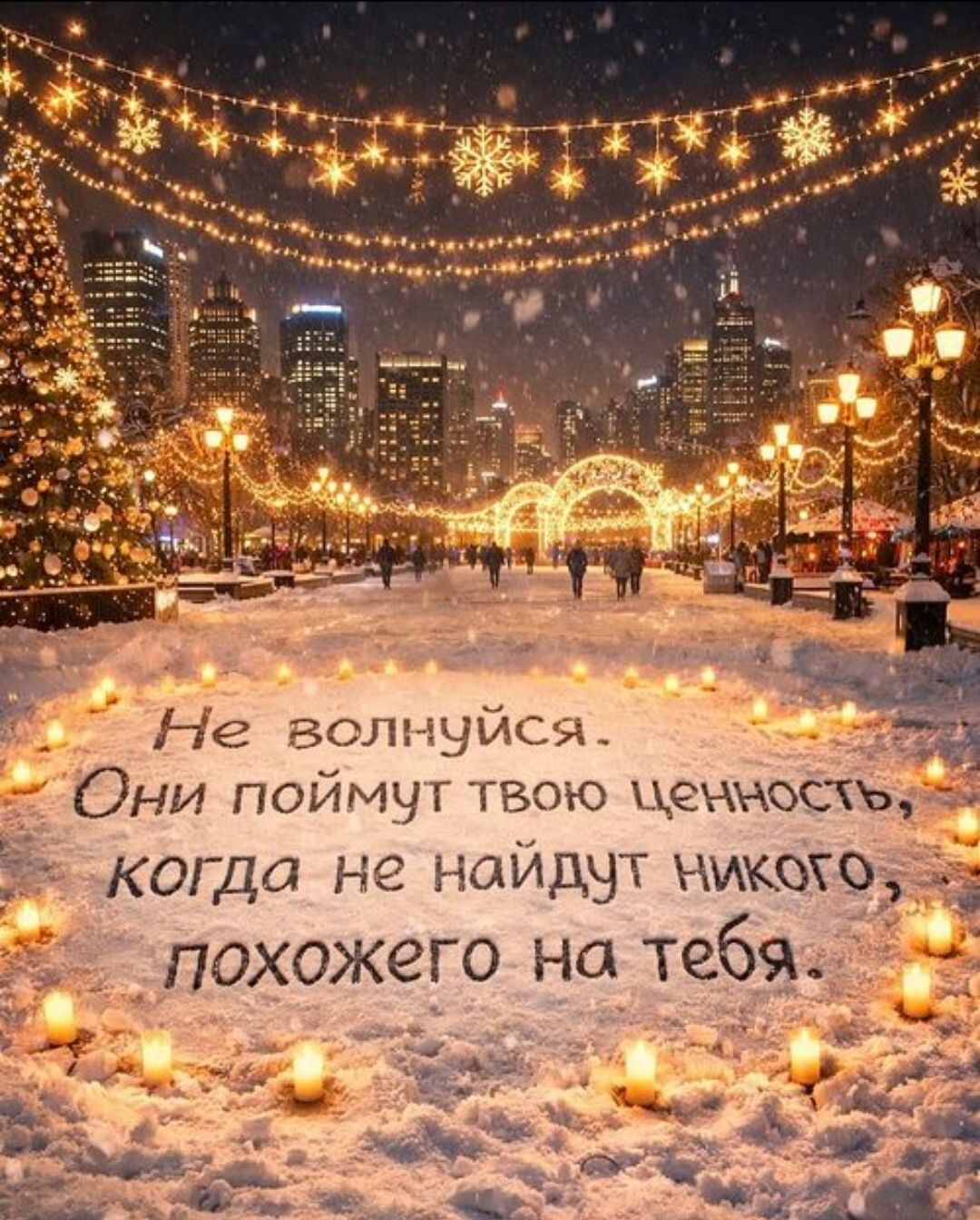 Не волнуйся. Они поймут твою ценность, когда не найдут никого, похожего на тебя.