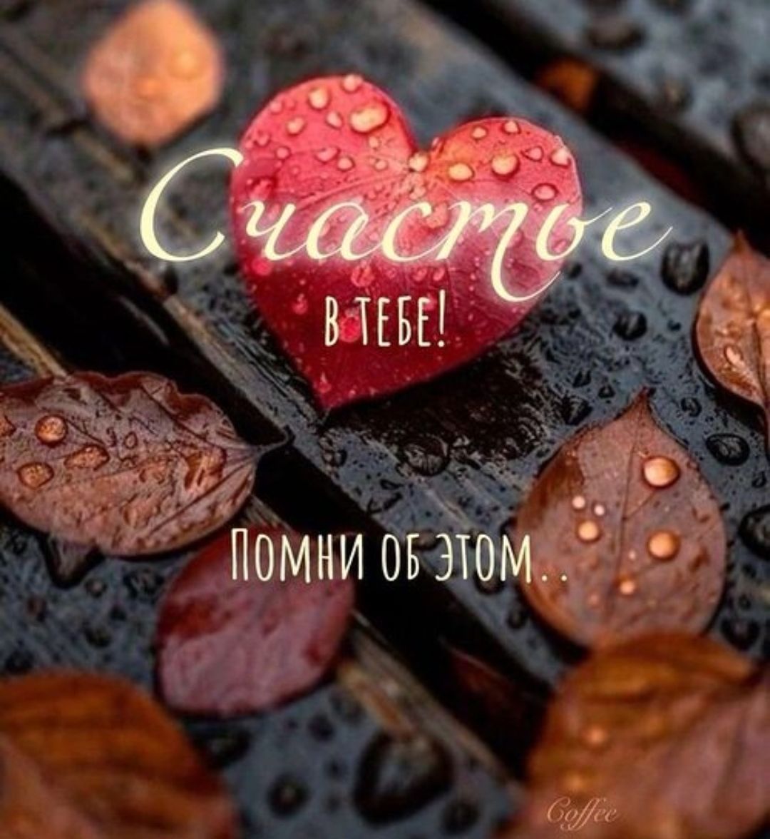 Счастье в тебе! Помни об этом.